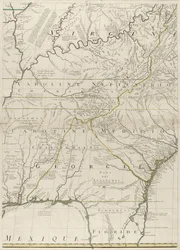 Karte der britischen und französischen Herrschaftsgebiete in Amerika, 1756